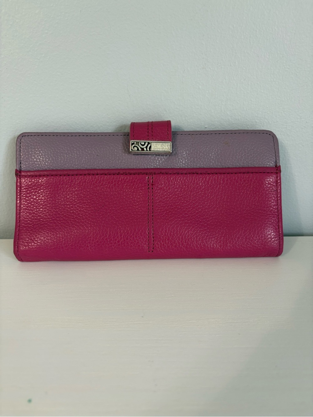 Brighton Barbados Pink Lilac Leather Large Pocket Wallet Coquette Whimsygoth
